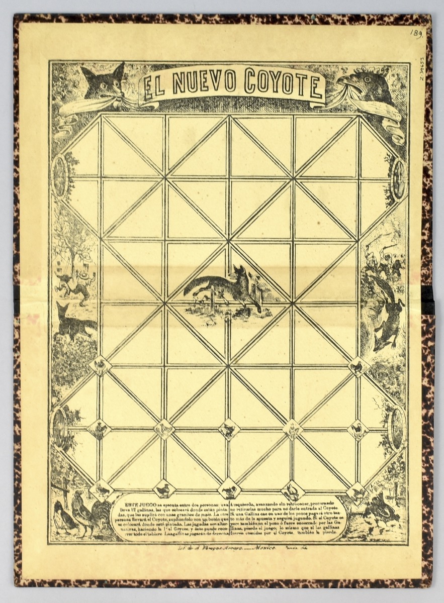 El Nuevo Coyote, a 19th-century Mexican board game